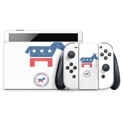 Democrat Donkey Nintendo Switch OLED (2021) Skin